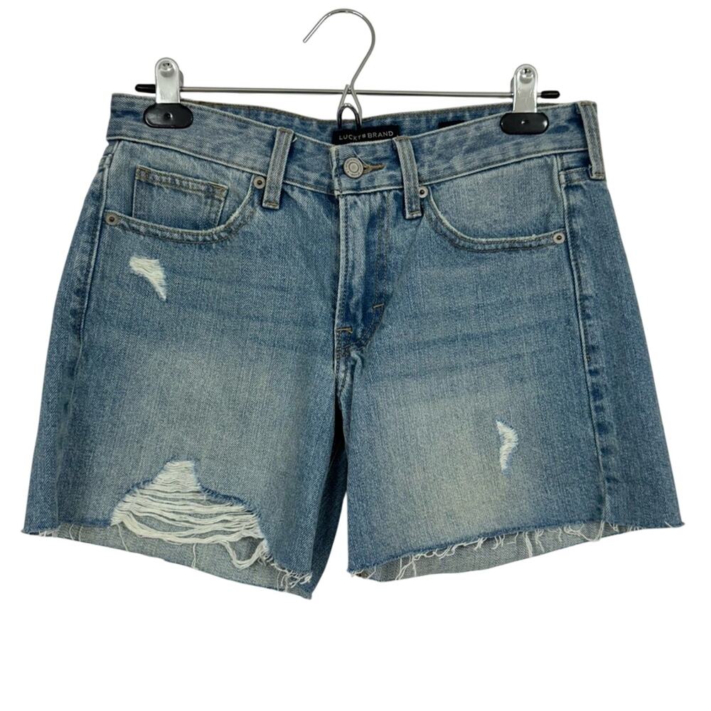 Lucky Brand Boyfriend Jean Shorts Womens 25 Cut Off Denim  Festival Summer